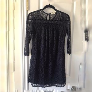 Monteau navy blue lace dress